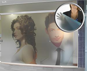Adesivo Vinil Jateado  4x0 Fosco Corte Reto 